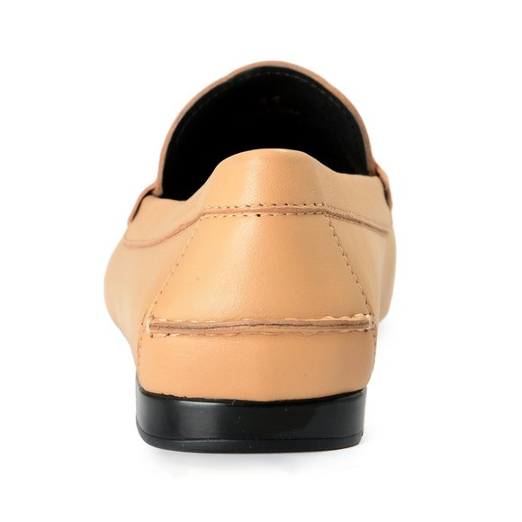 Versace Men\'s Beige 100% Leather Gold Medusa Car Shoes Loafers Shoes US 8 IT 41 main image 6